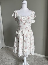 Hollister Women's Floral Mini Dress with Shorts and Pockets NWT