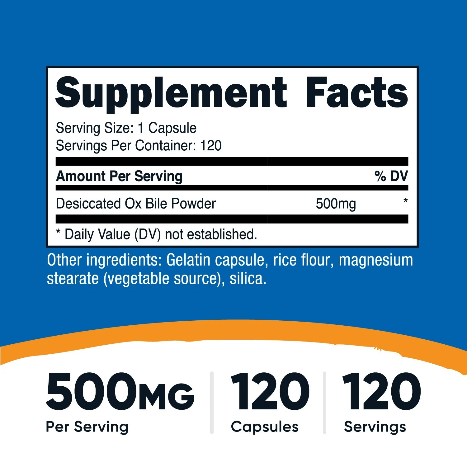  Ox Bile Supplement Facts