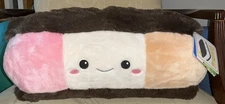 NWT RETIRED Squishables Neapolitan Ice Cream Sandwich Pillow Plush, Rare!