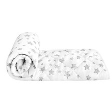 1 PC Baby Blanket Quilted White Star Print Soft Down Alternative Comforter