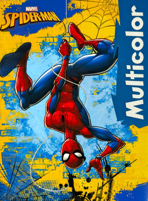 Malbuch Spider-Man Marvel Spiderman DIN A4 Multicolor 32 farbige Bilder Kinder