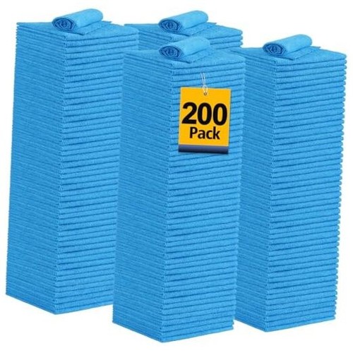 Shop Towel Rag, 200 Pack Reusable Rags Bulk 1 Count (Pack of 200) Blue ...