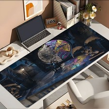 40 90cm Wednesday V Large Non-Slip Mouse Pad with Stitched Edges  Washable Surf