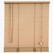  6 Stores vénitien bois 27 mm beige, l.60 x H.150 cm, INSPIRE, 3 NEUF Et 3 Occas