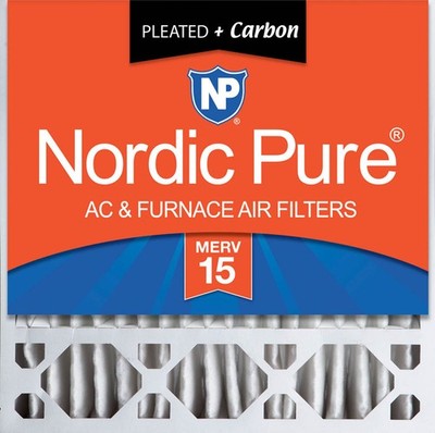 20x20x5 (4 3/8) Honeywell Replacement Furnace Filters MERV 15 Plus Carbon 1 Pack