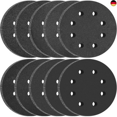 KONGMING 100 Stück Nassschleifpapier 125mm Klett 8 Loch Körnung 80 120 180 240 3