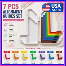 7 Pcs Paper Crafting Alignment Guides with Storage Case GN