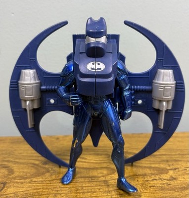 1994 Kenner Legends DC Batman Flightpak And Action Figure 6  Loose Blue Metallic