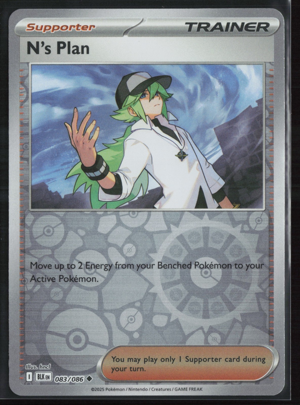 N's Plan 83/86 Reverse Holo - Black Bolt - PTCG - NM