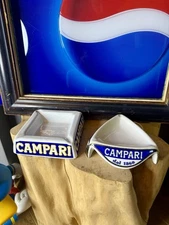 Pair of Ceramic Ashtray Campari - Vintage 1970s