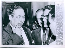 1956 Politician Egyptian Ambassador Us Dam Aid Secretary Dulles Press Photo 8X10