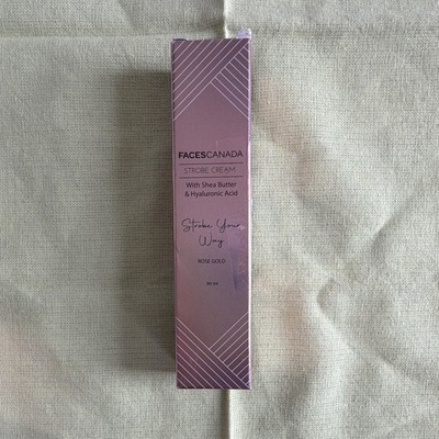 Faces Canada Strobe Cream Rose Gold Moisturizer w/ Shea + Hyaluronic 30ml