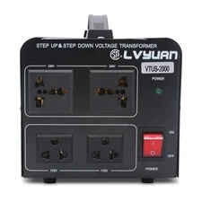 Voltage Transformer Converter 2000 Watt Step Up/Down Convert from 110-120 Vol...