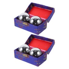4 bolas tradicionales chinas Baoding: bolas de ejercicio de salud - estrés metálico