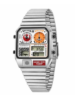 HUMPBUCK DIGITEMP Men's Watch Multifunctional 3ATM Dual Time Alarm LED Light