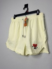 Bad Bunny Un Verano Sin Ti Yellow Shorts Men’s L NWT Heart Embroidered UVST