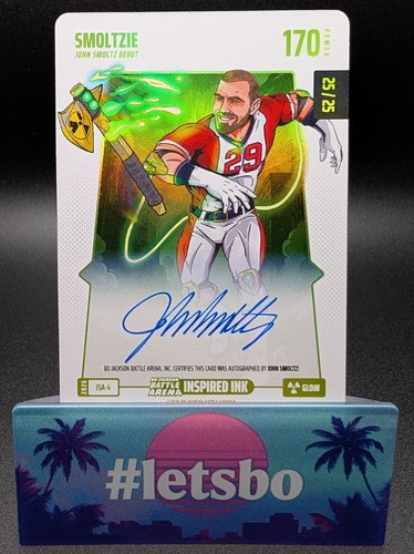 Bo Jackson Battle Arena SMOLTZIE `John Smoltz` Blizzard Glow Auto 25/25 #JSA-4