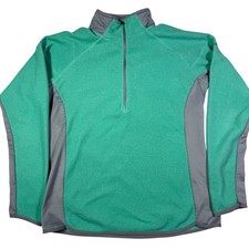 Columbia Women's Green Fleece Quarter Zip Pullover Jacket Size Large