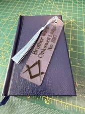 Custom Freemason Pocket Ritual Book Bookmark – Personalised Name & Lodge. Craft