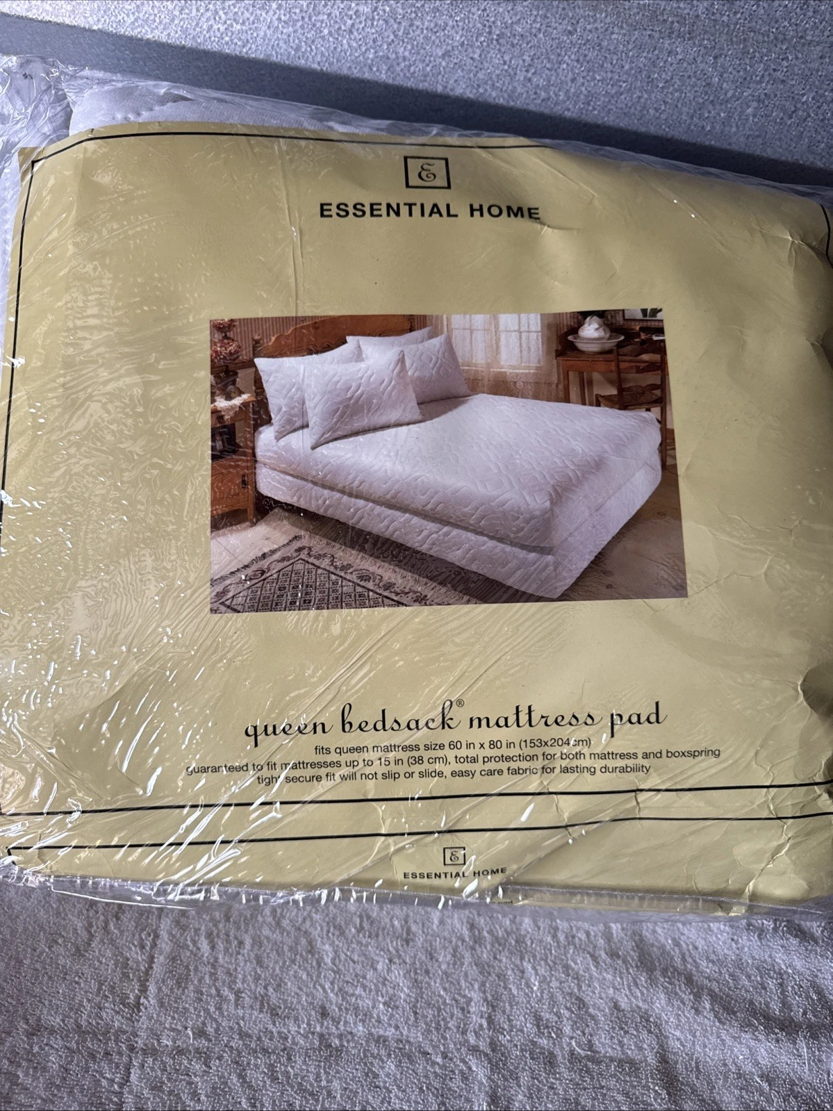 Bedsack by Perfect Fit | White Quilted Queen Size Deep Pocket Mattress Pad _