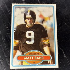 1980 Topps #31 Matt Bahr Rookie Pittsburgh Steelers EX🔥