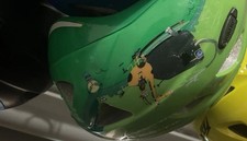 Alpina Gamma 2.0 Kinderfahrradhelm mit einem bunten Tiermotiv.