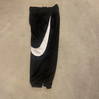 Nike Sportswear Big Swoosh Woven Pants JOGGERS Black Men Size Large