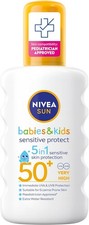 NIVEA SUN Kids Protect & Sensitive Spray (200ml) Sunscreen Spray with SPF 50+, K 53.45 per litre