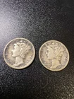 1943 & 1945 Mercury Dimes Lot of 2 10C Silver Circulated Coins Uncertified