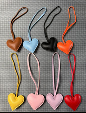 Cute Heart PU Leather Bag Charm Keychain  Purse Accessory  Gift Idea