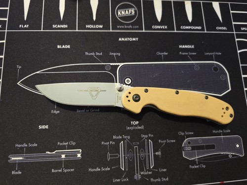 Ontario Knives RAT II Linerlock Messer Desert Tan D2 8828DT