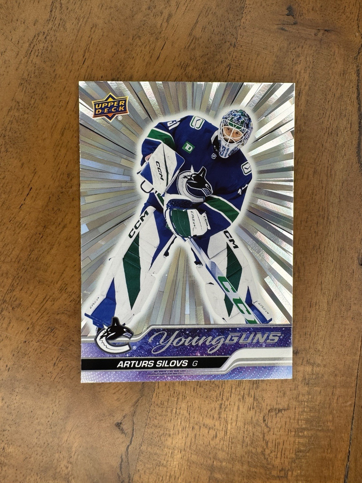 🐋 Arturs Silovs 2023-24 Upper Deck Outburst Silver Young Guns Rookie Card #485