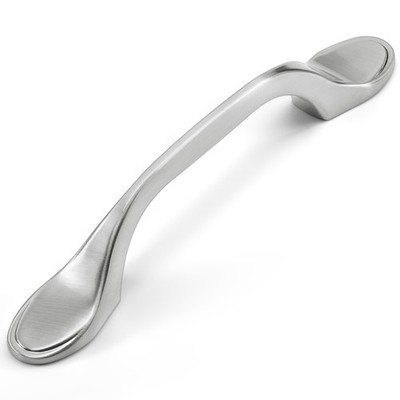 10 Pack | 3 inch Hole Center Satin Nickel Cabinet Pulls and Knobs Silver Cabi...
