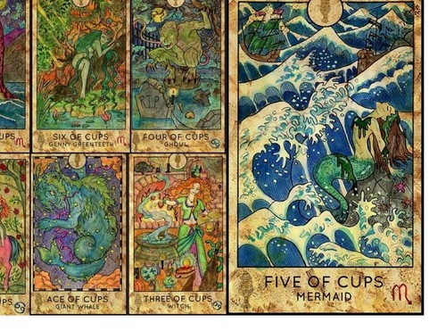 New Fantasy World Tarot 78 Card Deck Sealed Vera Petruk Dragons Unicorns - Picture 11 of 12