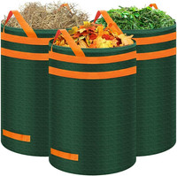 Gartensack 272L 3Er Set Gartenabfallsack Stabil, Laubsack Garten Sack Robust &
