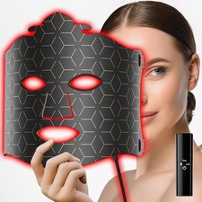 7 Color LED Face Mask Red Light Therapy Silicone Cordless