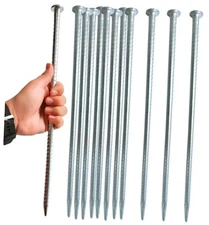 16 Inch Rebar Stakes 14 Pack - 0.5 Inch Diameter Threaded 16IN 14 Pack