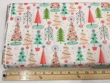 Free Spirit Fa La La Fabric PWMA015-XWHITE by Maude Asbury PER 1/2 YARD