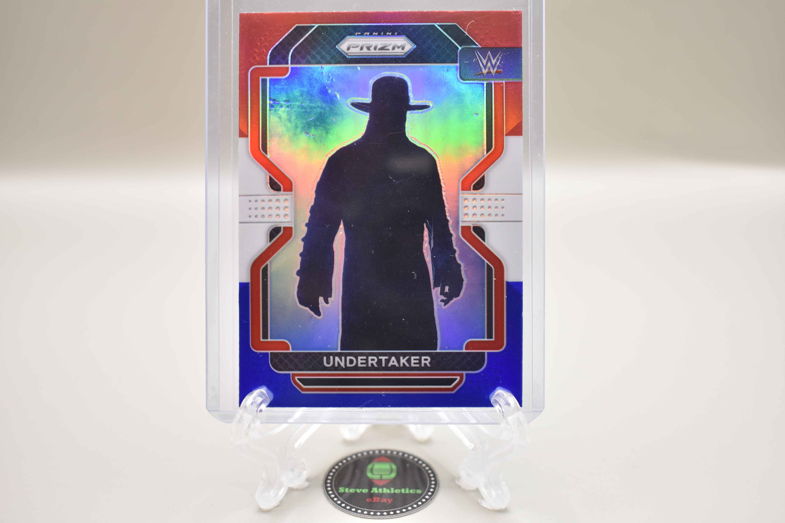 Undertaker WWE Legends 2022 Panini Prizm WWE Red White & Blue Parallel Card #193