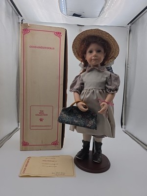 Anne with An E Good Kruger Doll #266 Original Box with Stand, Bag, Hat, Cert/tag