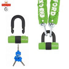 OXFORD SOLD SECURE MOTORCYCLE SCOOTER BIKE SECURITY 1.5M CHAIN LOCK GREEN OF159