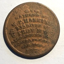 1834 W.P. Haskins / S.B. Schenck Hard Times Token #HT-157 - VG (Very Good)