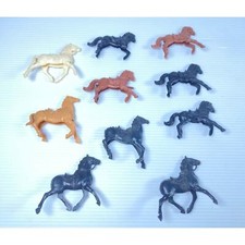 Vintage 1960s Plastic Western Cowboy  Indians Horses
