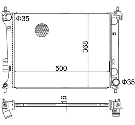 Hart KüHler WasserküHler MotorküHler Passend FüR Hyundai I20 PB PBT 1.2 1.4 1.6-image