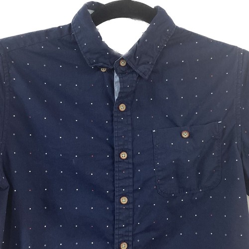 Level Ten Boys' Navy Polka Dot Short Sleeve Button-Up Shirt Size M Casual School - Picture 7 of 9