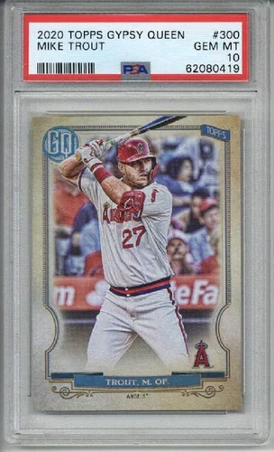 2020 TOPPS GYPSY QUEEN #300 MIKE TROUT BASEBALL CARD ANGELS PSA 10 LOW POP RARE