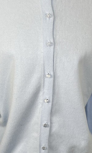 Lord & Taylor Cardigan Sweater Large Pastel Blue Long Sleeves Career Office - Picture 6 of 10