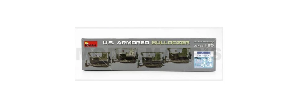 MINIART 35403 TANK - BULLDOZER U.S. ARMORED MILITARY CINGOLATO 1945 - 1/35 - Immagine 2 di 2