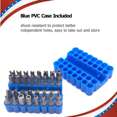 33 Torx Bit Set Tamper Proof Security Torq Hex Star Spanner Tri Wing Screwdriver