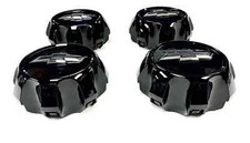 2020-2025 Silverado HD Center Caps 84894347 Qty 4 Black w/ Bowtie Logo OEM GM